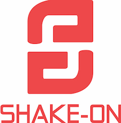 Shake on logo rood